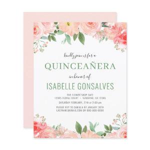 Budget QUINCEAÑERA Birthday Coral Peach