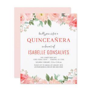 Budget QUINCEAÑERA Birthday Coral Peach