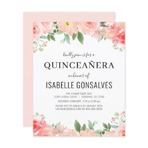 Budget QUINCEAÑERA Birthday Peach Coral