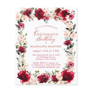BUDGET Quinceanera Birthday Red Rose Pink Peony