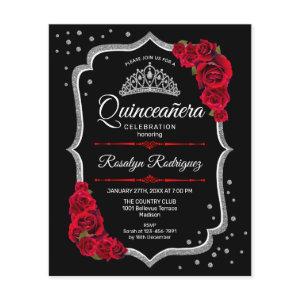 Budget Quinceanera - Black Silver Red  Flyer