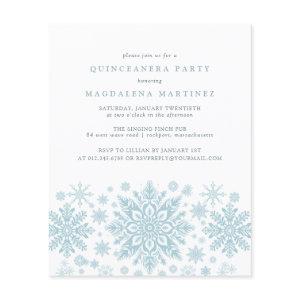BUDGET Quinceanera Blue Snowflake
