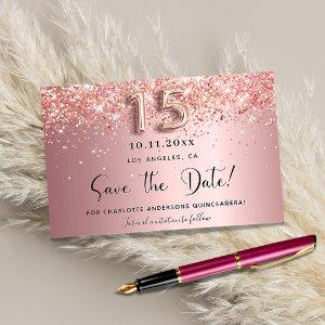 Budget Quinceanera blush pink save the date