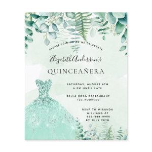 Budget Quinceanera enchanted forest dress