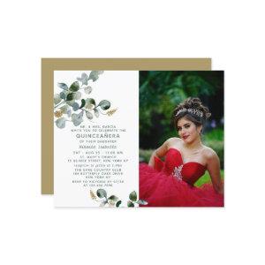 Budget Quinceañera Eucalyptus Floral Photo