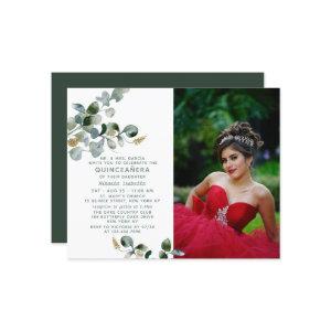 Budget Quinceañera Eucalyptus Floral Photo