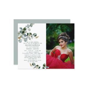 Budget Quinceañera Eucalyptus Floral Photo