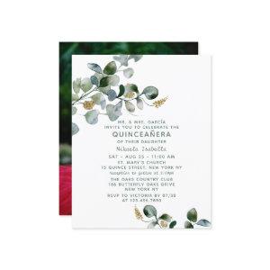 Budget Quinceañera Eucalyptus Floral Photo