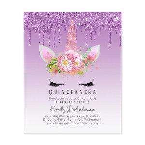 BUDGET Quinceanera Glitter Unicorn Anicorn Winged Flyer