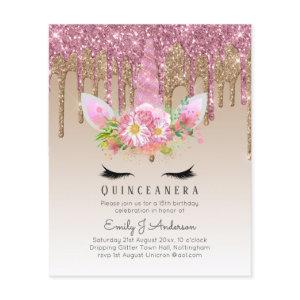 BUDGET Quinceanera Glitter Unicorn Anicorn Winged Flyer