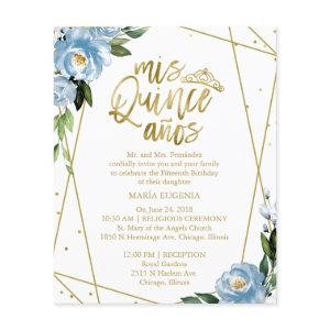 Budget Quinceanera  Bilingual Blue