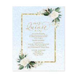 Budget Quinceanera  Bilingual Blue Gold