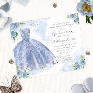 Budget Quinceanera  Bilingual Blue Gown