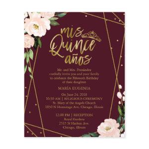 Budget Quinceanera  Bilingual Burgundy