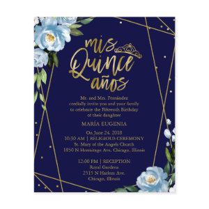 Budget Quinceanera  Bilingual Dark Blue