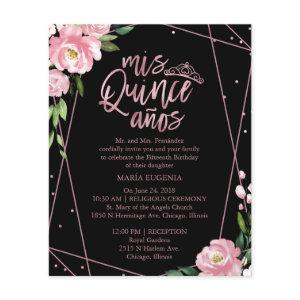 Budget Quinceanera  Bilingual Pink Black