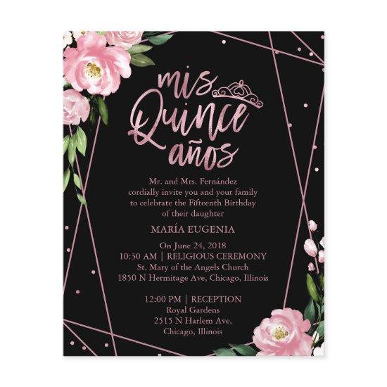 Budget Quinceanera  Bilingual Pink Black