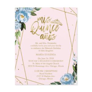 Budget Quinceanera  Bilingual Pink Blue