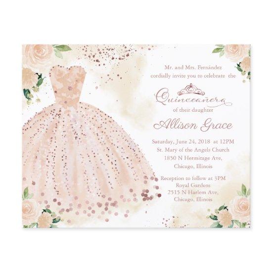 Budget Quinceanera  Bilingual Pink Gown