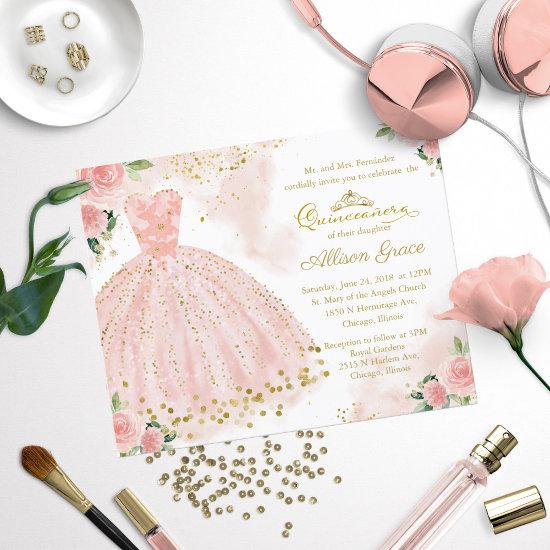 Budget Quinceanera  Bilingual Pink Gown