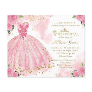 Budget Quinceanera  Bilingual Pink Gown
