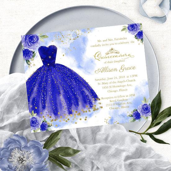 Budget Quinceanera  Bilingual Royal Blue