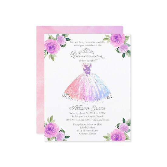 Budget Quinceanera  Pastel Colors Gown