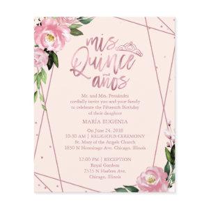 Budget Quinceanera  Rose Gold Blush Pink