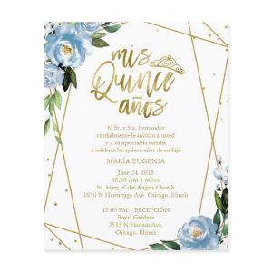 Budget Quinceanera  Spanish Blue Floral