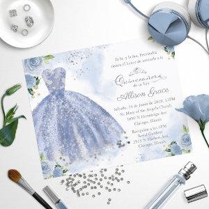Budget Quinceanera  Spanish Blue Gown