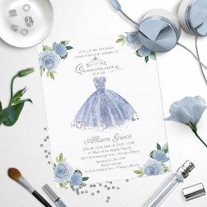 Budget Quinceanera  Spanish Blue Gown