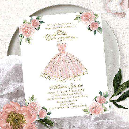 Budget Quinceanera  Spanish Blush Gown