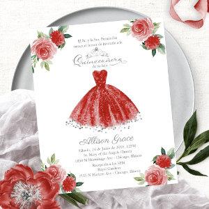 Budget Quinceanera  Spanish Red Gown