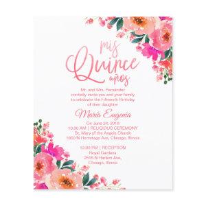 Budget Quinceanera  Hot Pink Floral