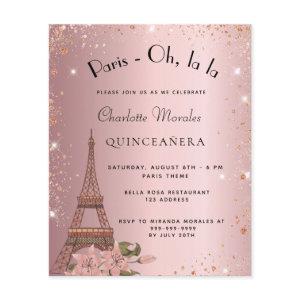 Budget Quinceanera Paris blush pink