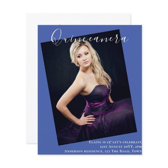 BUDGET Quinceanera PHOTO Invite Announcement