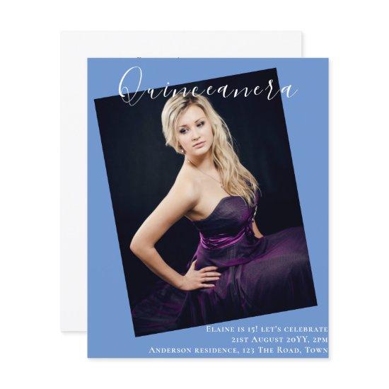 BUDGET Quinceanera PHOTO Invite Announcement