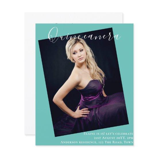 BUDGET Quinceanera PHOTO Invite Announcement