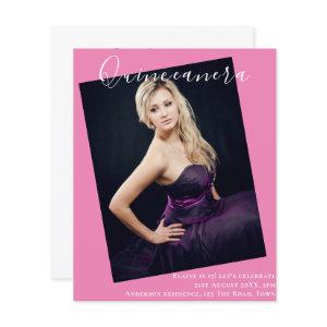 BUDGET Quinceanera PHOTO Invite Announcement