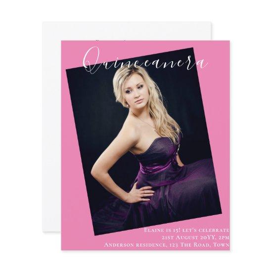 BUDGET Quinceanera PHOTO Invite Announcement