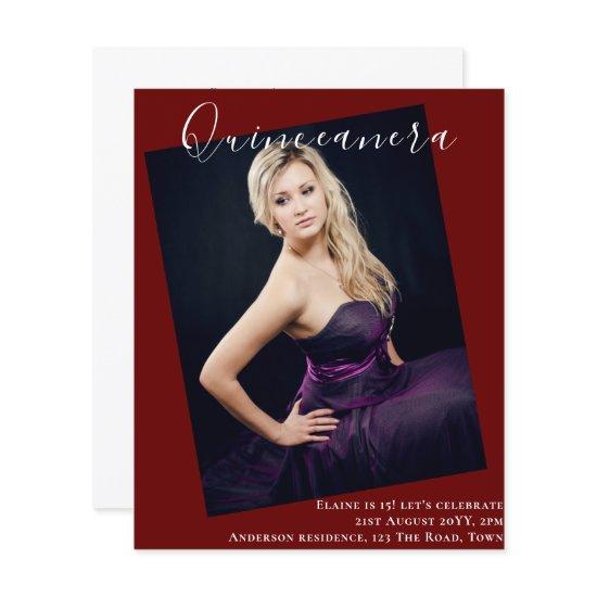 BUDGET Quinceanera PHOTO Invite Announcement