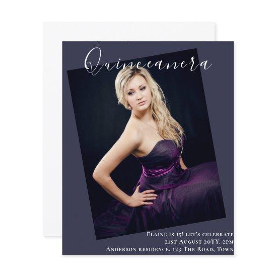 BUDGET Quinceanera PHOTO Invite Announcement