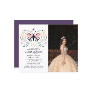 Budget Quinceañera Pink Butterfly Photo Floral