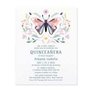 Budget Quinceañera Pink Purple Butterfly Floral Flyer
