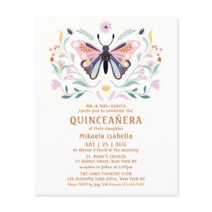 Budget Quinceañera Pink Purple Butterfly Floral Flyer