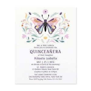 Budget Quinceañera Pink Purple Butterfly Floral Flyer