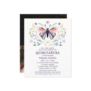 Budget Quinceañera Pink Purple Butterfly Photo