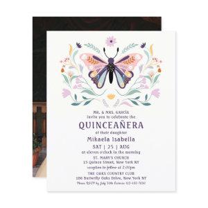 Budget Quinceañera Pink Purple Butterfly Photo