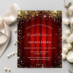 Budget Quinceanera red gold movie theater Flyer