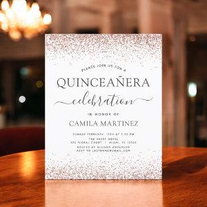 Budget Quinceanera Rose Gold Glitter  Flyer